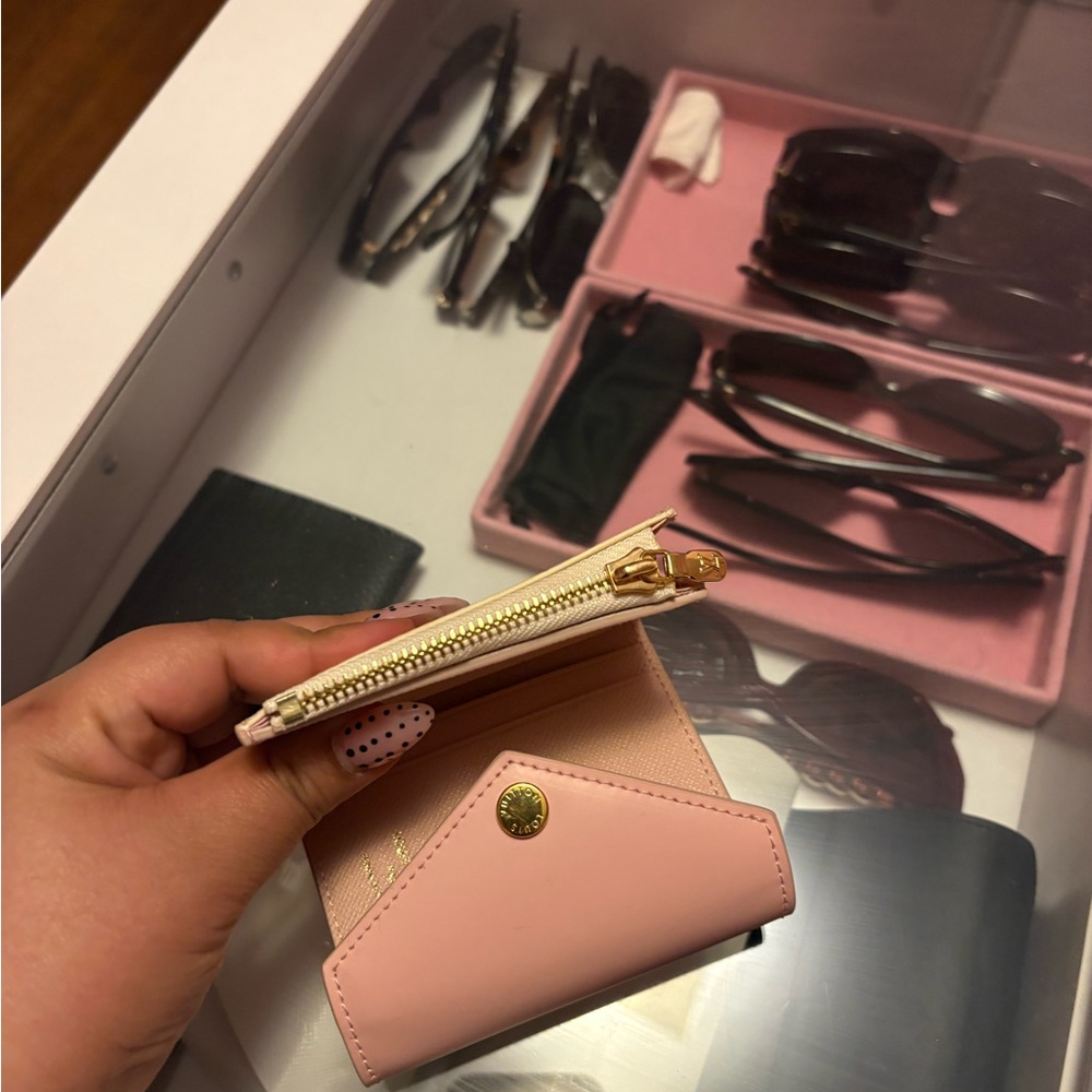 Pink & Beige Damier Mini Wallet - Picture 5 of 5